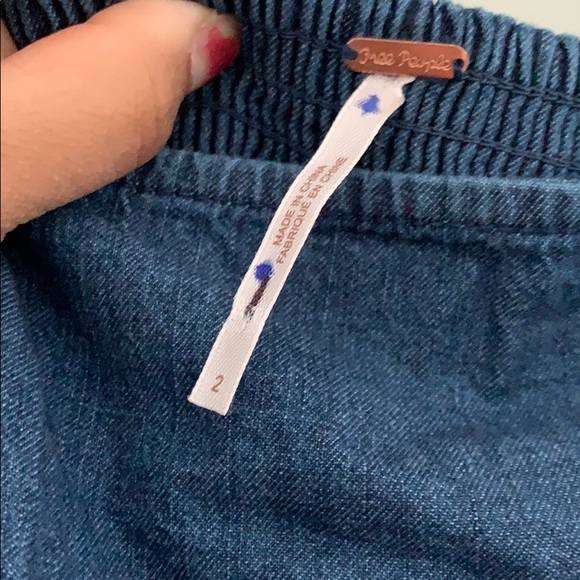 FREE PEOPLE BRITTANY DENIM JUMPSUIT - Picture 4 of 5